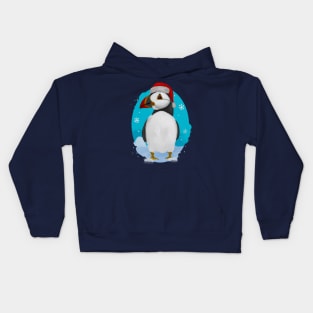 Winter puffin Kids Hoodie